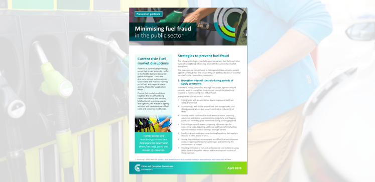 Minimising fuel consumption fraud: prevention advice for agencies 